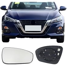Passenger Side Mirror Replacement Glass for Nissan Altima 2019-2022,Automotive Exterior Heated Right Side View Mirror Glass for 2019 2020 2021 2022 Nissan Altima