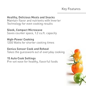 Panasonic nn sn65kb microwave oven with inverter technology 1200w 12 cuft small genius sensor one touch cooking popcorn button turbo defrost nn sn65kb black  urban country home decor