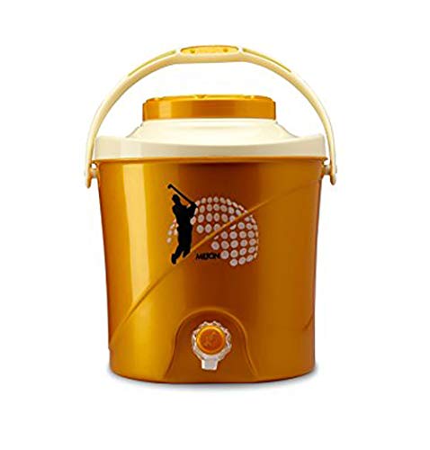 Image of Milton Kool Stallion 10 Insulated Plastic Water Jug, 9.7 litres, Golden Yellow, 1 Piece | Food Grade | Easy to Carry | BPA Free | Ideal for Travel | Picnic | Homes | Office | Shops | Clinics