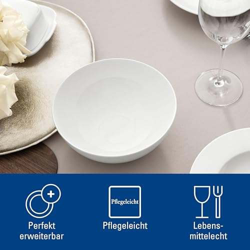Villeroy & Boch - Royal Salatschüssel 21 cm Weiß, Spülmaschinenfest, Mikrowellensicher, Schüssel Keramik, Servierschüssel, Salatschale, Servierschale, Geschirr, Premium Bone Porzellan