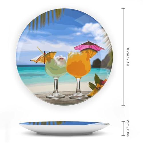 Plato decorativo de porcelana Bone China 7 pulgadas miniatura 2
