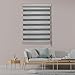 Elegant Comfort Zebra Blinds, Dual Layer Window Treatments Sheer, Privacy Light Control, Pull Strings Roller Window Shades, Day and Night Window Drapes (58Wx72L, Beige)