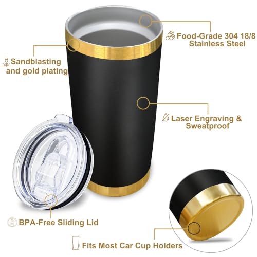 Image of 20 oz Insulated Tumbler Bulk Stainless Steel Tumbler,Black,12 Pack