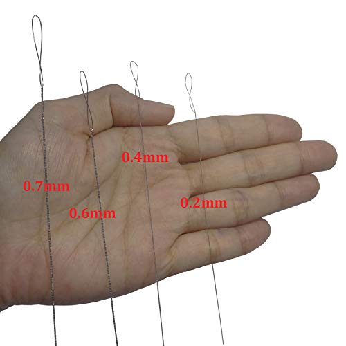 Y-Axis 9 Pcs Assorted Collapsible Eye Twisted Beading Needles Big Eye Needles With Scissors & Needle Bottle #TOP2