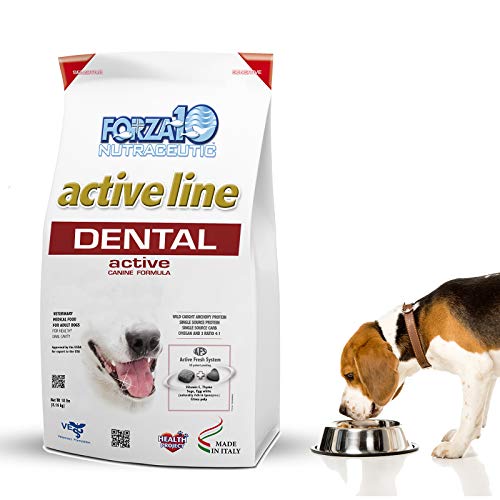 Forza10 Active Oral Care Dry Dog Food, Dog Dental Care, Dog Breath Freshener Dog Plaque Veterinarian Recommended No Prescription 18 Pound, Adult Dogs