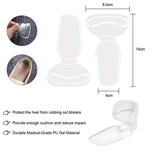 URAQT Hielgrepen, Gel Shoe Inserts Liners Pads voor te grote schoenen Anti-Slip Hielgrepen Inserts Liners Voetinlegzolen… - Image 4