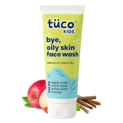 Tuco® Kids Oily Skin Face Wash for Acne Prone Skin | Infused with Apple Cider, Witch Hazel & Willow Bark, Licorice | pH Balanced | 2-15 Years Age| Paraben, SLS & Sulphate Free | 100 ml (Pack of 1)