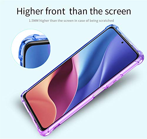 Handyhülle Für Xiaomi Poco F3 5G – Mit 2 Schutzfolien, Kratzfest & Stoßfest, TPU-Material, Lila