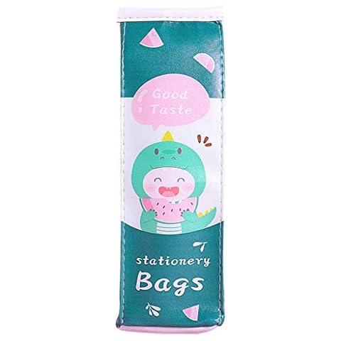 Cartoon Printing Dinosaur Pencil Case Pen Bag Zippered Upright Small Pencil Case Kids Pencil Case School Supplies Storage Bag Cover