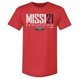 500 LEVEL Yves Missi New Orleans Pelicans Men's Premium T-Shirt - Yves Missi New Orleans Pelicans Elite WHT (Tri Red, Medium)