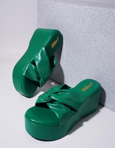 Image of SilverArrow Casual and Classy Platform Heels Chunky Heel Sandals Light Weight Comfortable & Trendy Party Wedges Heels for Girls & Women