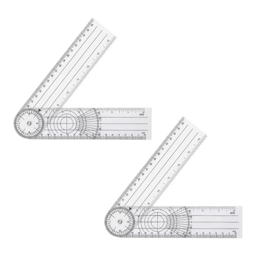 AEIOPRS 2 Pcs Goniómetro Fisioterapia 14pulgadas/36cm Medidor de Ángulos 360 ° Ortopédico Manual para Rodilla Hombro Cadera Codo Ideal para Fisioterapeutas