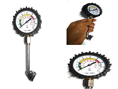 Image of Anadi Auto Car, Motorcycle, Bike, Truck Tyre Pressure Gauge, Vehicle Tester Tyre Air Gauges, 220PSI Analog Meter Tire Pressure Gauge