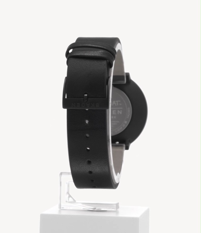【バスキアモデル】GITTE SKAGEN スカーゲンSKL2002 黒 レザー SKAGEN（スカーゲン）の「【バスキアモデル】GITTE SKL2002