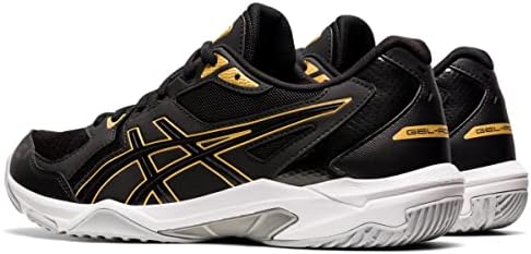ASICS Men's Gel-Rocket 10 Indoor Court Shoes, 12, Black/Pure Gold | Image 2