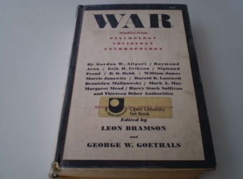 War: Studies From Psychology, Sociology, Anthro... B000PI0S6S Book Cover