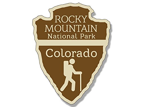 American Vinyl Arrowhead Shaped Rocky Mountain National Park Sticker (rv Hiking Camping)