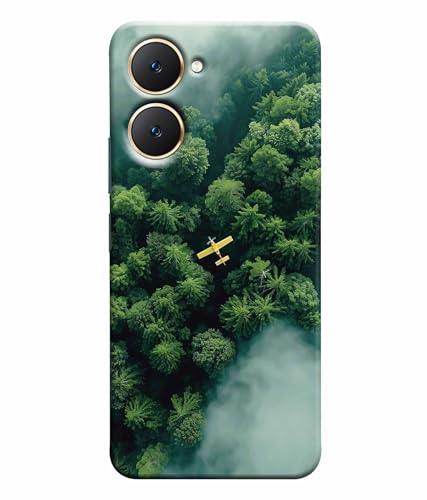 Image of Aeroplane Travel World Printed Hard Back Case Cover & Compatible for Vivo Y18 4G / Y18E / Y03 4G / T3 Lite (Multicolor) - D1805