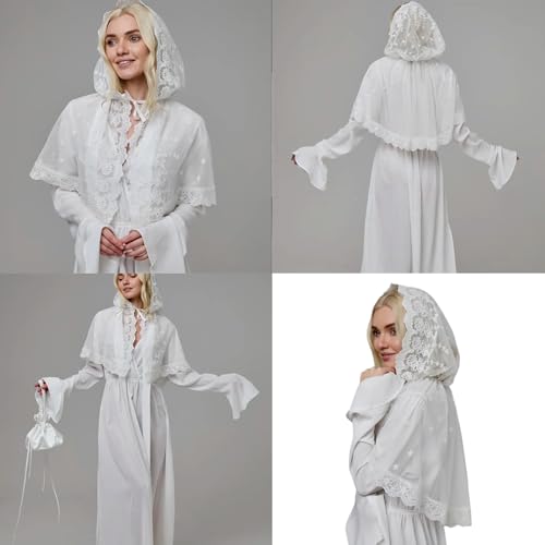 Embroidery Lace Mantilla Veils for Catholic Mass Headcover Prayer Turban Veils Spanish Headscarf for Formal Event2