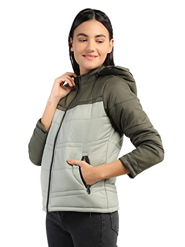 Image of CHKOKKO Women's Polyester Winter Standard Length Quilted Jacket
