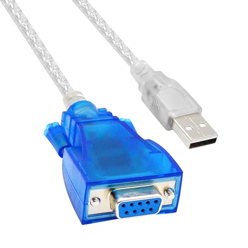 Câble USB vers RS232 femelle de 2 mètres pour programmation en atelier et labo