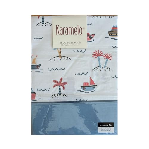 Juego sabanas infantiles 3 piezas cama 90 Karatelo azul textil hogar juvenil comodo 3