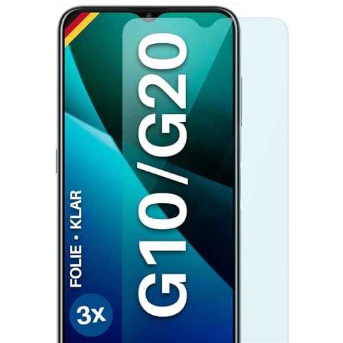 moex für Nokia G10/G20 Schutzfolie Bildschirmschutz Folie Ultra-klar HD 0,2 mm kompatibel mit jeder Hülle, Anbringen ohne Blasen, Handyfolie Extra Kratzfest, FlexProtect 3 Stück