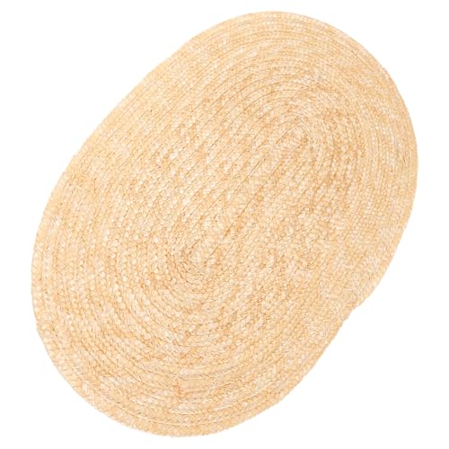 Beaupretty Vintage Lolita Straw Woven Bonnet Hat for Women Lightweight Sun Hat with Wide Brim for Beach Parties and3