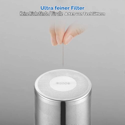 ecooe Glas-Teekanne 2000 ml mit Edelstahlsieb – Ansicht 4
