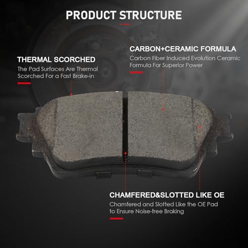 Image of cciyu D2200 Rear Ceramic Disc Brake Pads Kit For Nissan For ALTIMA 2019