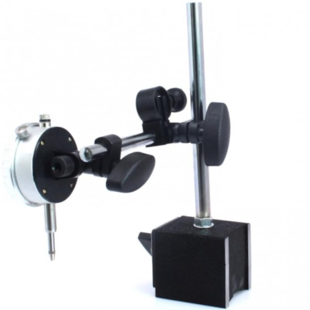 Reloj Comparador con Soporte Magnético Profesional SIO – Medición Precisa 0,01 mm – Base Magnética Ajustable y Reloj de Alta Precisión para Mecanizado e Industria