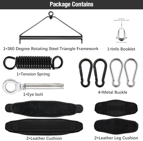 Miniatura 8 de Columpio sexual para pareja columpio giratorio sexual de 360 grados para adultos con marco de techo con marco triangular de acero y juego de