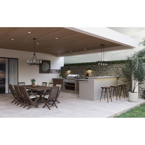 Progress Lighting P550129-31M Swansea Collection 4-Light Transitional Outdoor Chandelier Matte Black by Progress Lighting - Image 2