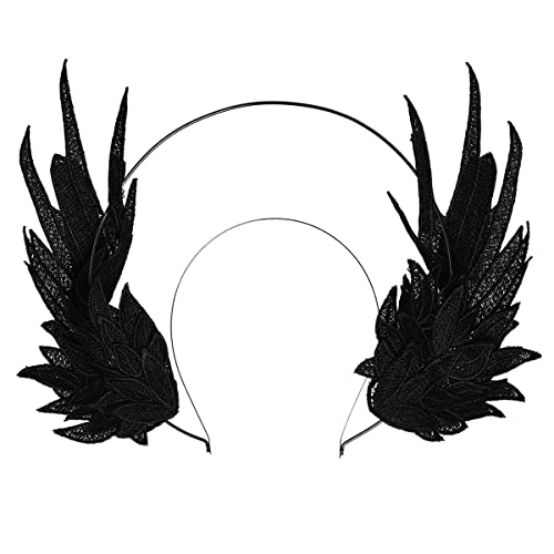 BLESSUME Unisex Halo Crown Mary Goddess Headband Halloween Reenactment Costume Headwear (Black)