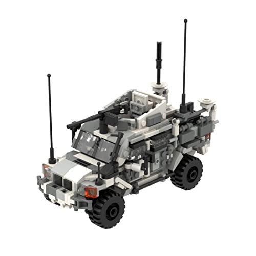 Tewerfitisme Technik Panzerwagen Modellbausatz, 437 Teile WW2 Militärischer Panzerwagen Waffen für Lego Minifiguren…