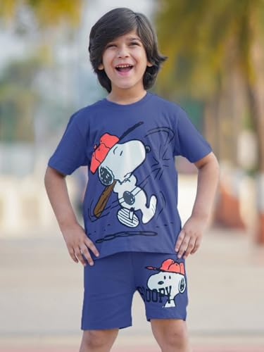 Image of Nap Chief Kids Official Cartoon Characters Boys & Girls Cotton Co ord Sets, T Shirt and Shorts for Casual Wear