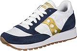 Saucony Women's Jazz Original Vintage Sneaker, WHT/NVY/GLD, 5.5
