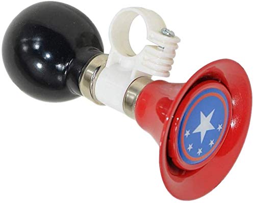 Freefish Kids Bike Horn Bell Bicycle Metal Squeeze Horn Handlebar Ring Horn for Children, Black Red