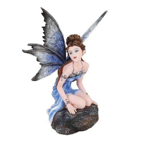 Sculpture fée bleue de la collection Fairyland statuette fantasy 15cm
