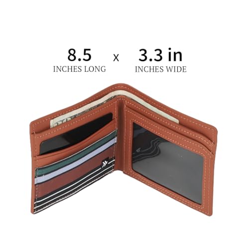 Thread Wallets Cash Bifold Wallet – Slim Vegan Leather Wallet for Men & Women with Clear ID Window, Card Organizer, and Cash Pocket (Jupiter Aqua)4