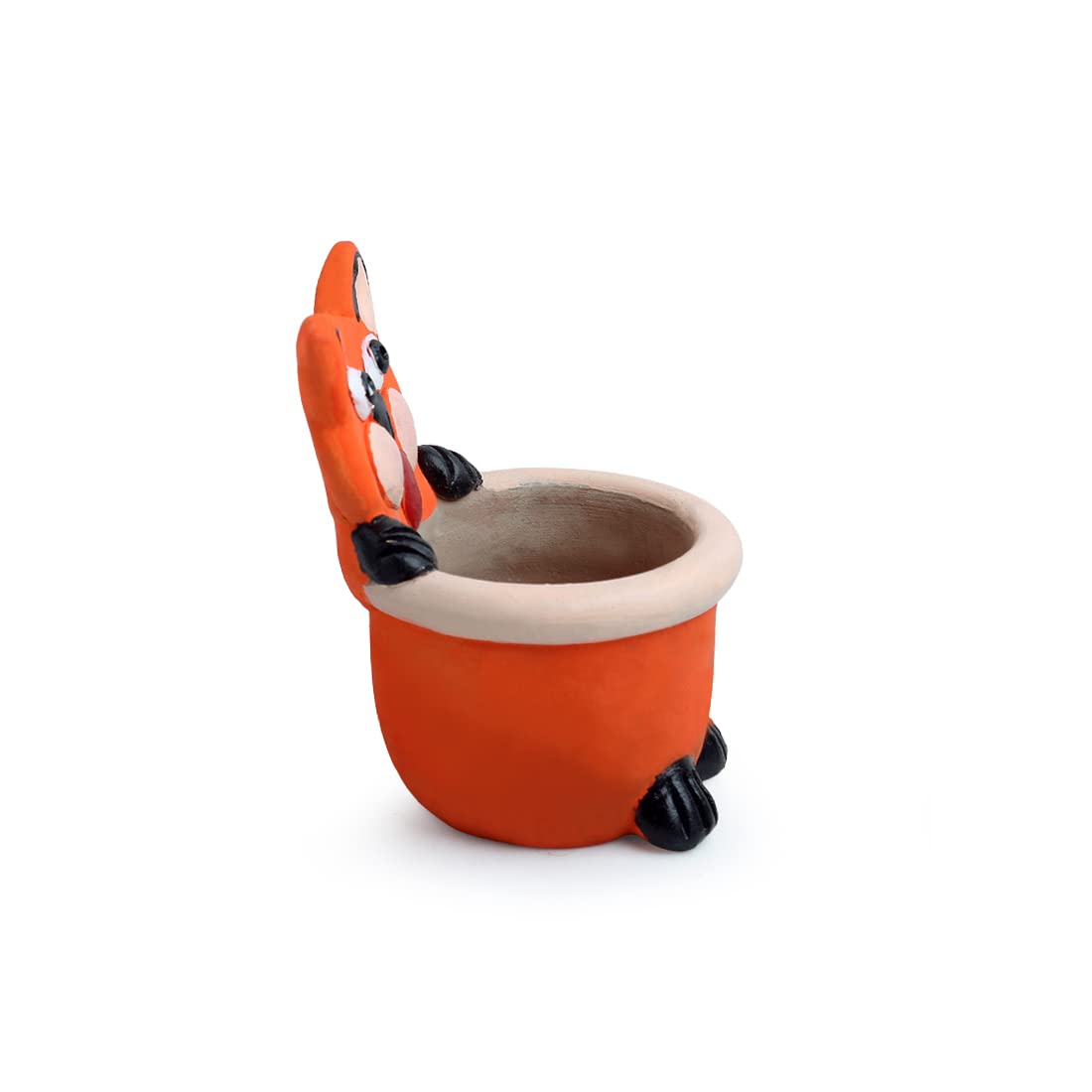Fiesty Fox Terracotta Planters - Handmade Set of 2 -4