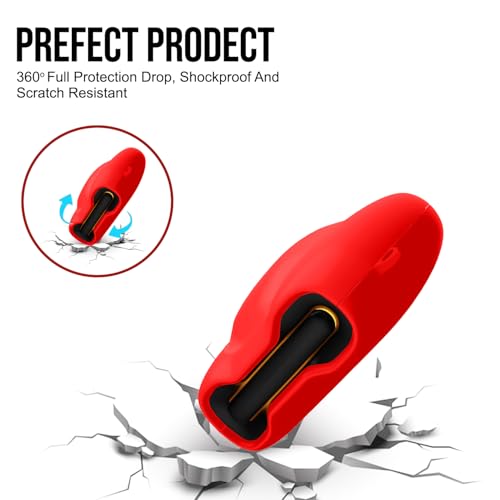 Image of Soft Silicone Case Cover Compatible for GoBoult Audio UFO | GoBoult Astra | GoBoult Mustang Torq (Red)