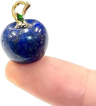 Amazon.co.jp: 【 ミニ 天然石 チャーム 】 アップル 青 ブルー