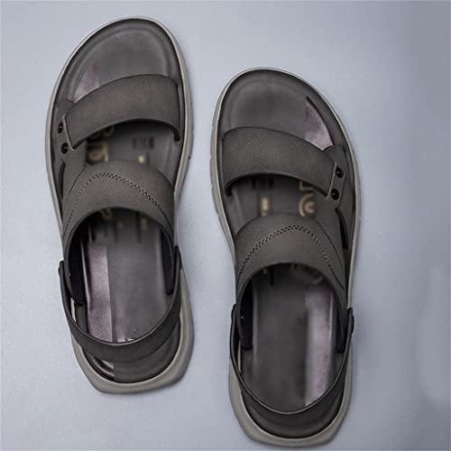 Leather Sandals Men's Casual Beach Shoes No Slip Men Sandal Sandalis De Hombre Sandalen Sandale Homme Zandalias(40)3