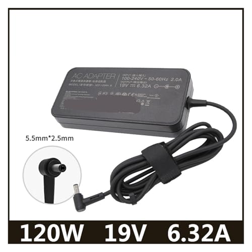 Cargador para portátil 19V 6.32A con conector robusto de 5.5x2.5mm 2