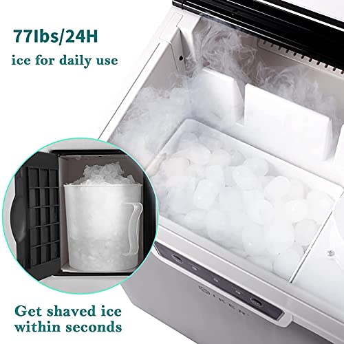 2 en 1 Máquina de hielo y afiladora de mesa miniatura 5