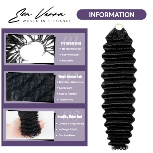 Deep Wave Crochet Human Hair 18inch 60g Human Crochet Hair for Black Women - image 2