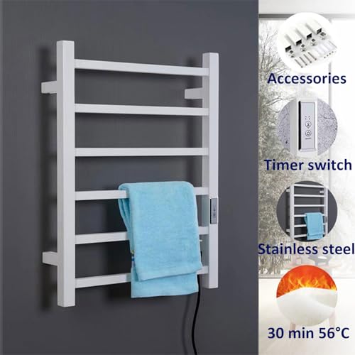 Toallero eléctrico para baño de acero inoxidable ideal para salir de la ducha en invierno 4