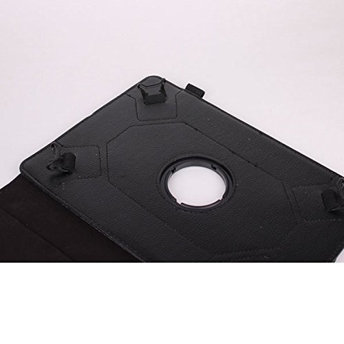 Custodia Per Tablet Prixton T1500 10.1" - Girevole 360° Con Supporto, Morbida Interna In Microfibra, Nero Elegante