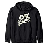 Road Trippin Cool Retro Vintage Road Trip Distressed Zip Hoodie